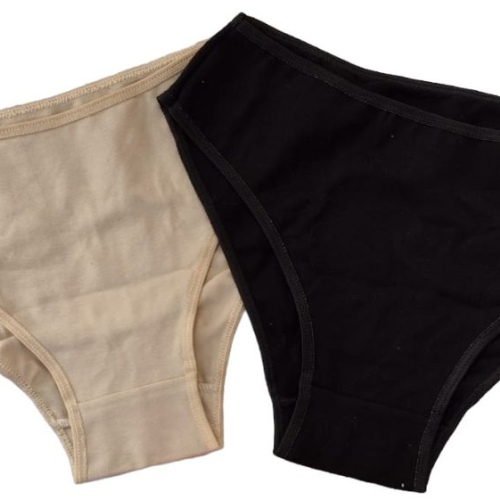 Bombacha tiro corto algodón con lycra pack x 2